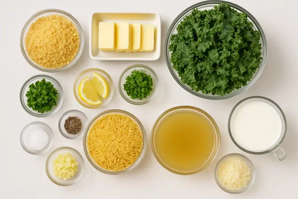 Cheesy Kale Orzo
