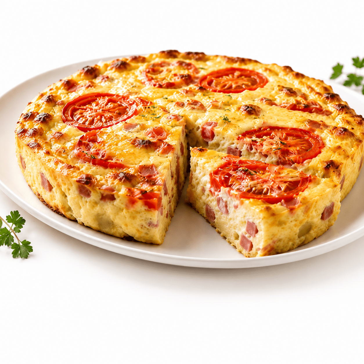 Home 3 Quiche sans pâte jambon et tomates
