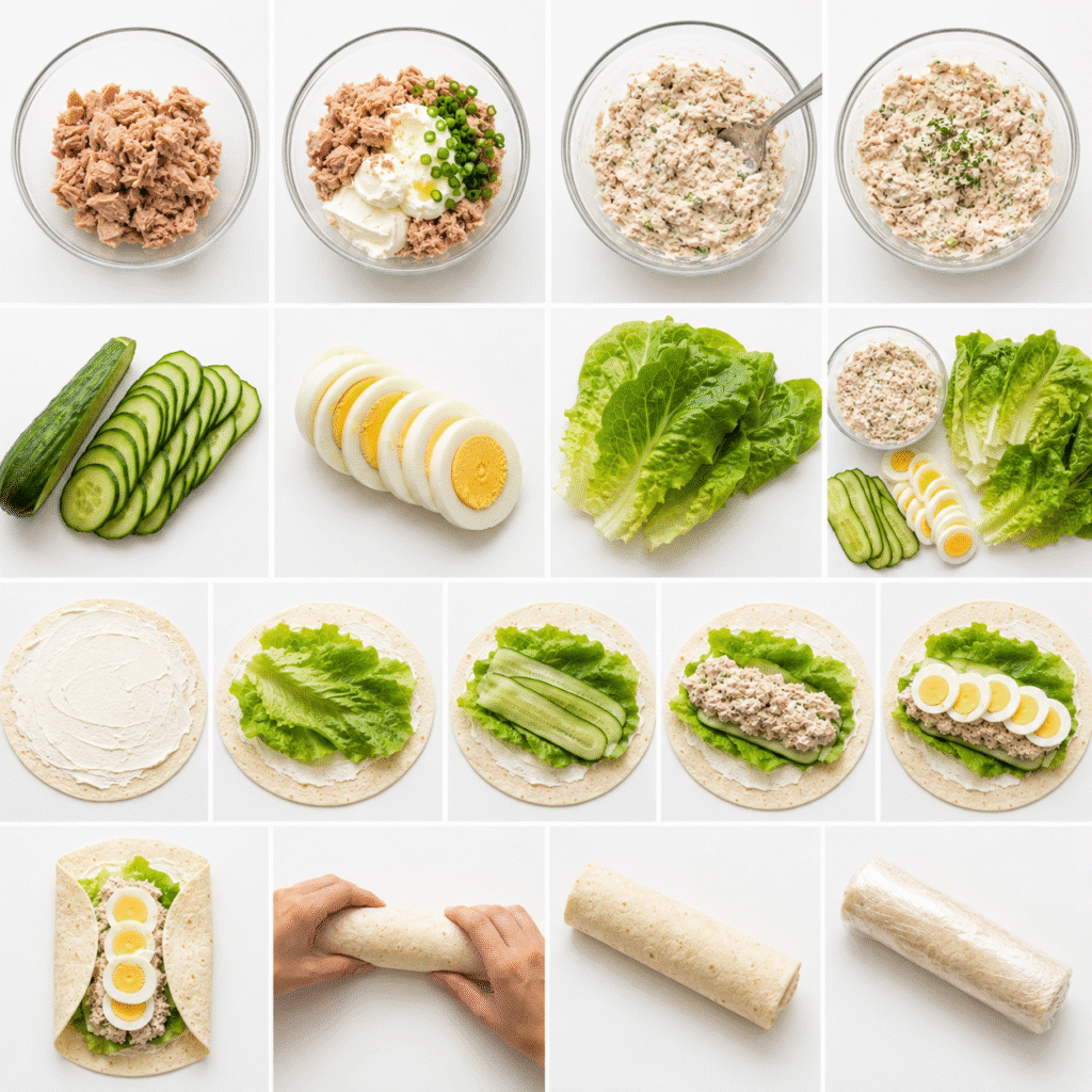 Wrap au Thon, Concombre et Œuf Dur : la recette fraîche, healthy et ultra gourmande 3 Wrap au Thon, Concombre et Œuf Dur