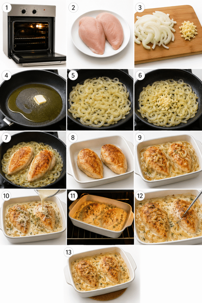 Poulet au four sauce crème et ail