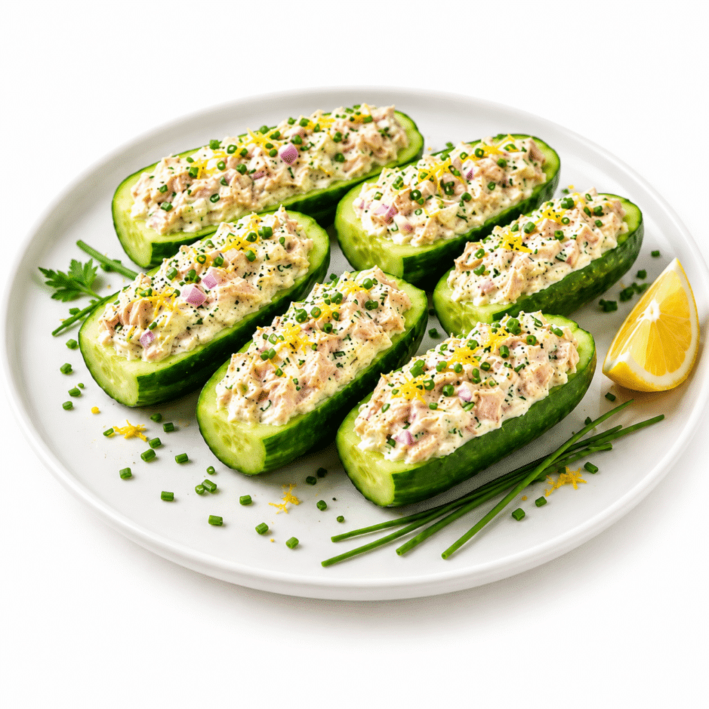 Concombres farcis au thon