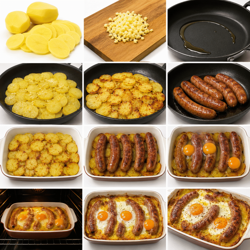 Saucisse Pommes de Terre & Œufs 3 Saucisse, Pommes de Terre & Œufs