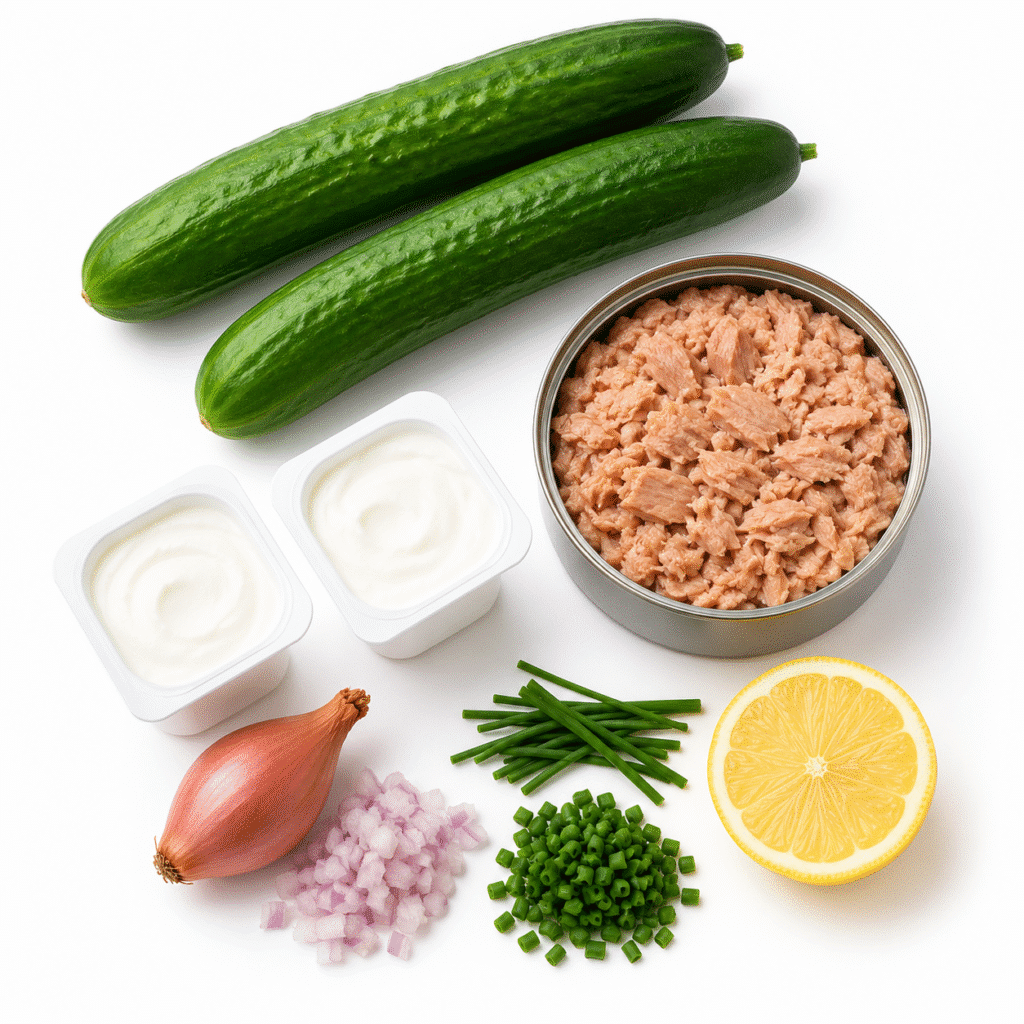 Concombres farcis au thon