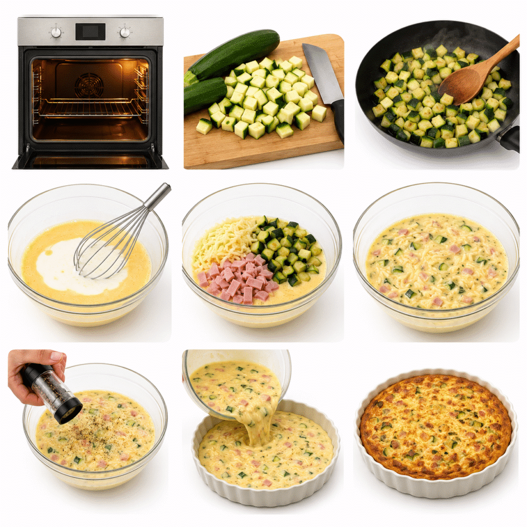 Flan de Courgettes au Jambon