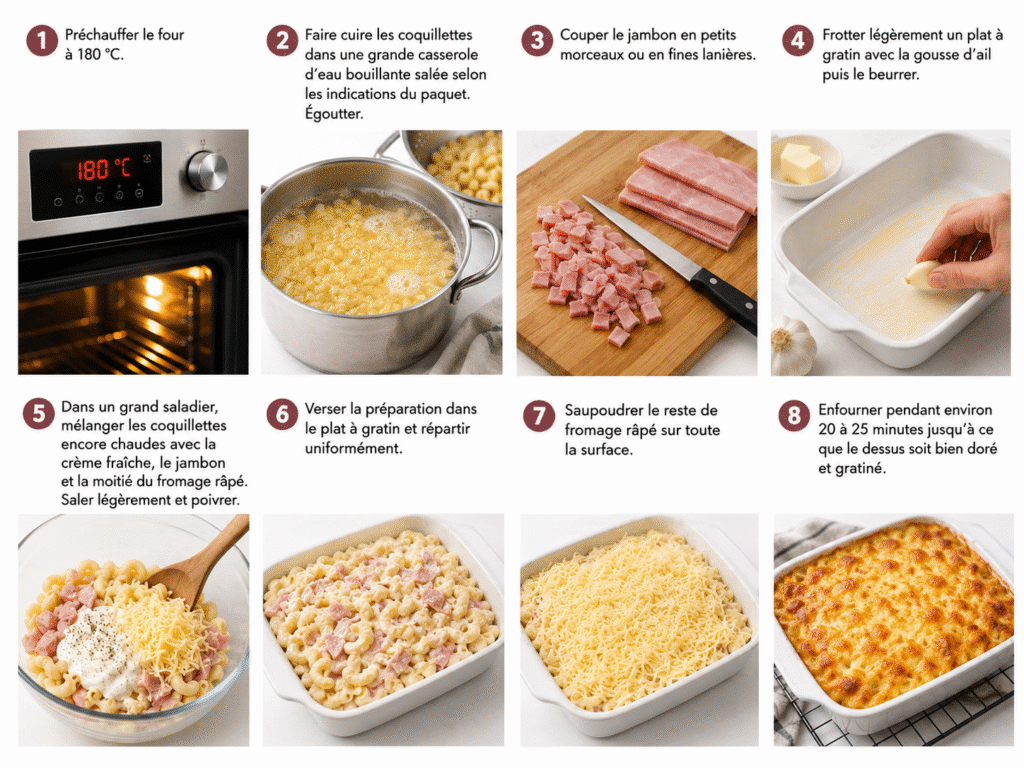 Gratin de Coquillettes au Jambon et Fromage 3 Gratin de Coquillettes au Jambon et Fromage