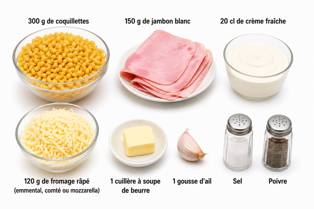 Gratin de Coquillettes au Jambon et Fromage 2 Gratin de Coquillettes au Jambon et Fromage