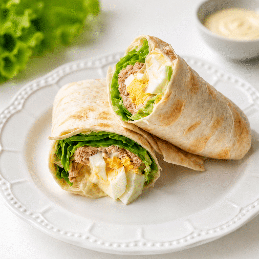 Wrap au Thon et Œufs Durs