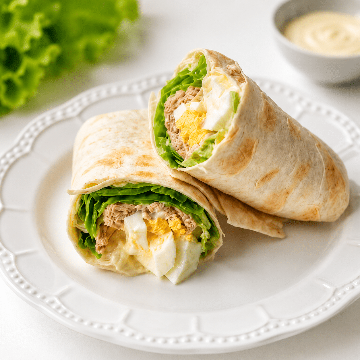 Wrap au Thon et Œufs Durs
