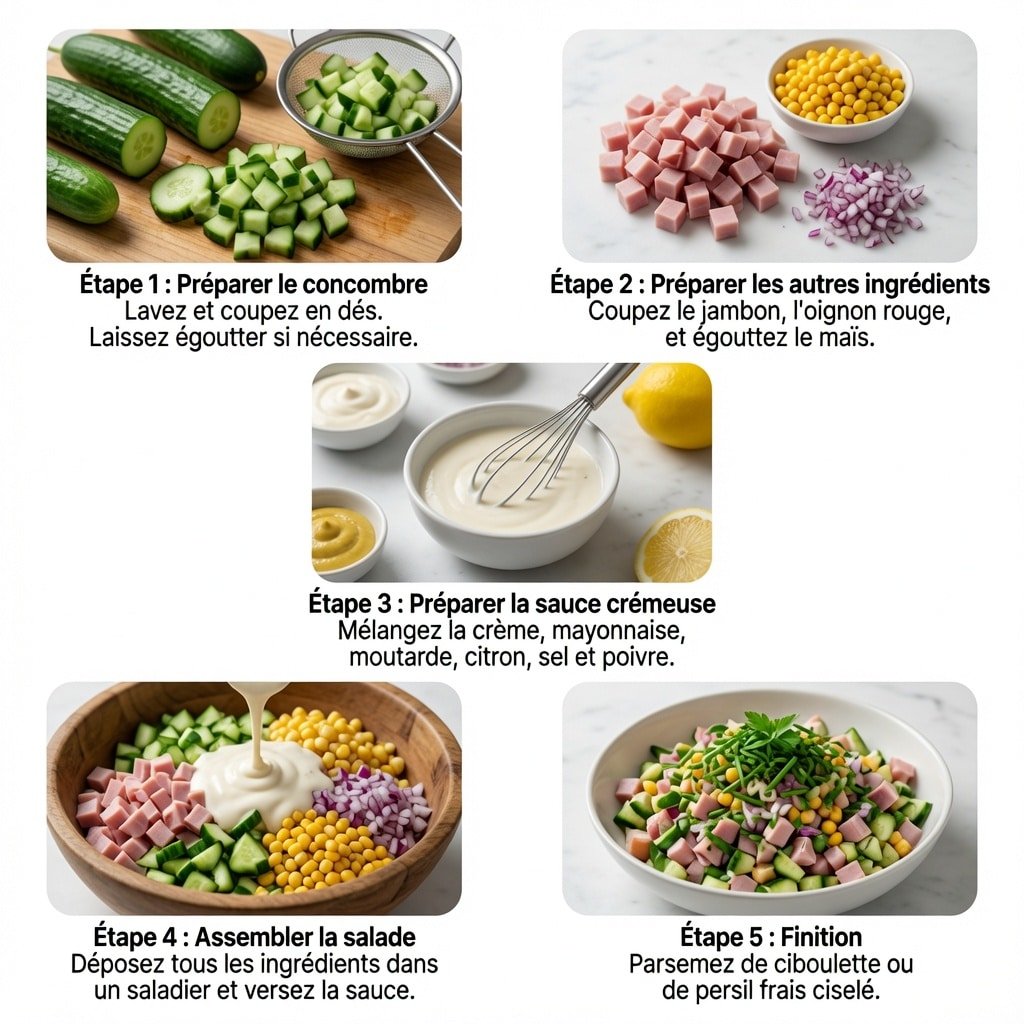 Salade Jambon Concombre