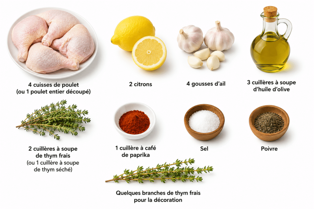 Poulet au Citron et au Thym au Four