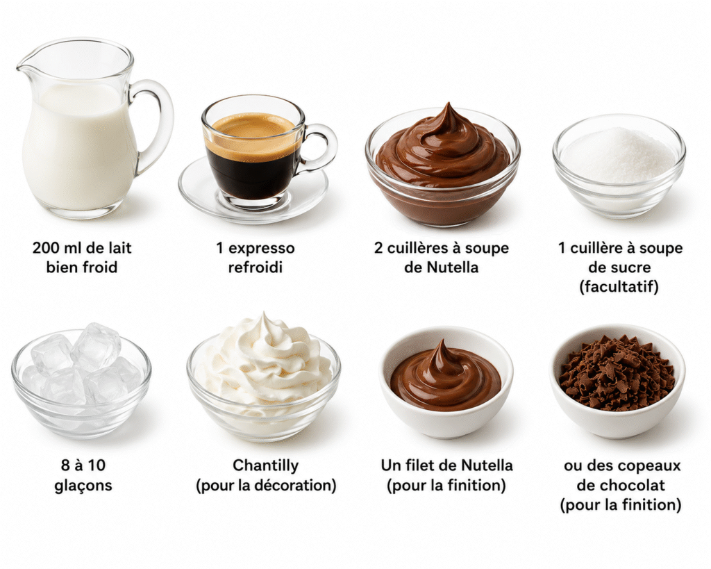 Frappuccino maison onctueux au Nutella et café 2 Frappuccino maison onctueux au Nutella et café