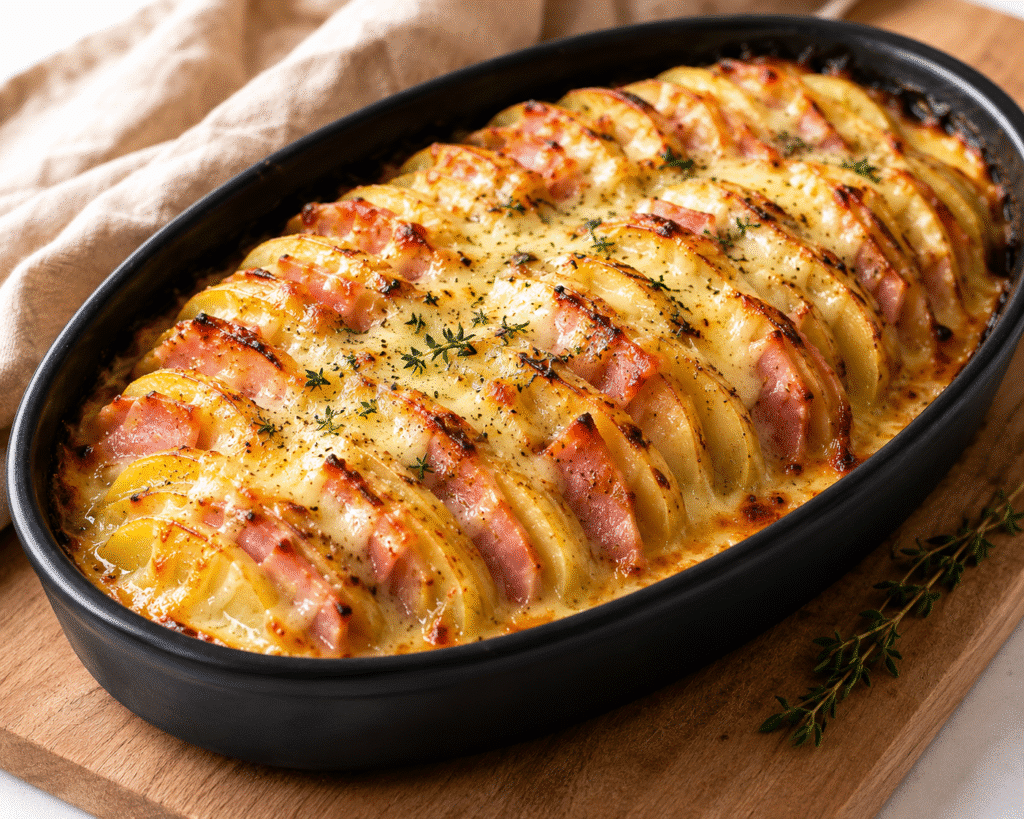 Rôti de Pommes de Terre au Jambon et Fromage Fondant 4 Rôti de Pommes de Terre au Jambon