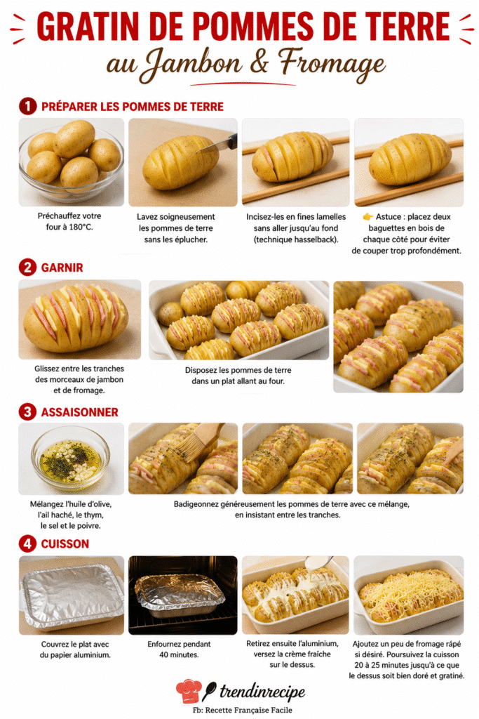 Rôti de Pommes de Terre au Jambon et Fromage Fondant 3 Rôti de Pommes de Terre au Jambon