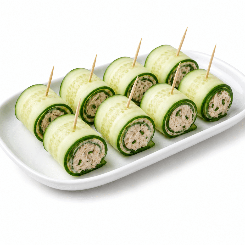 Rouleaux de concombre au thon 4 Rouleaux de concombre au thon