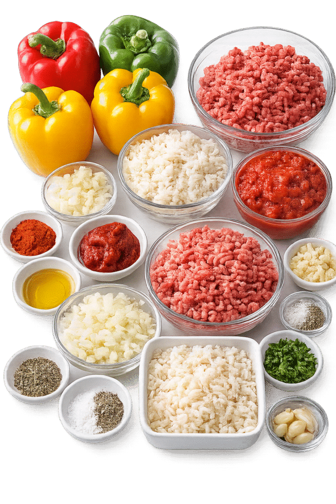 Poivrons Farcis au Bœuf 5 % MG 2 Poivrons Farcis au Bœuf 5 % MG