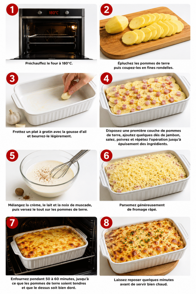 Gratin Pommes de Terre Jambon : La Recette Familiale Gourmande et Ultra Fondante 3 Gratin Pommes de Terre Jambon