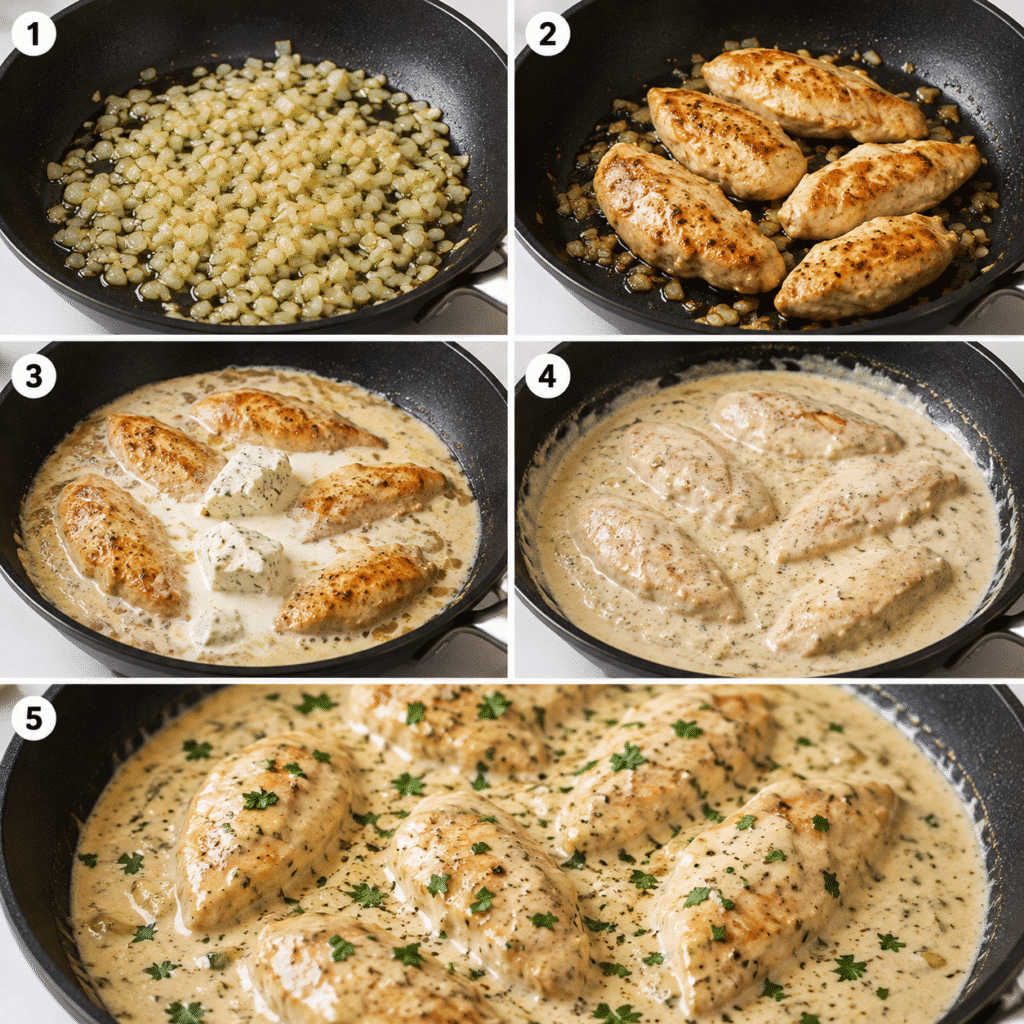 Poulet sauce Boursin : crémeux, gourmand et prêt en un rien de temps 3 Poulet sauce Boursin