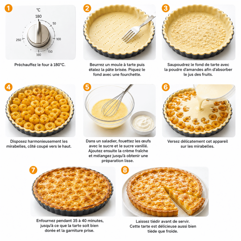Tarte aux mirabelles façon dessert lorrain : pâte croustillante et garniture fondante 3 Tarte aux mirabelles façon dessert lorrain