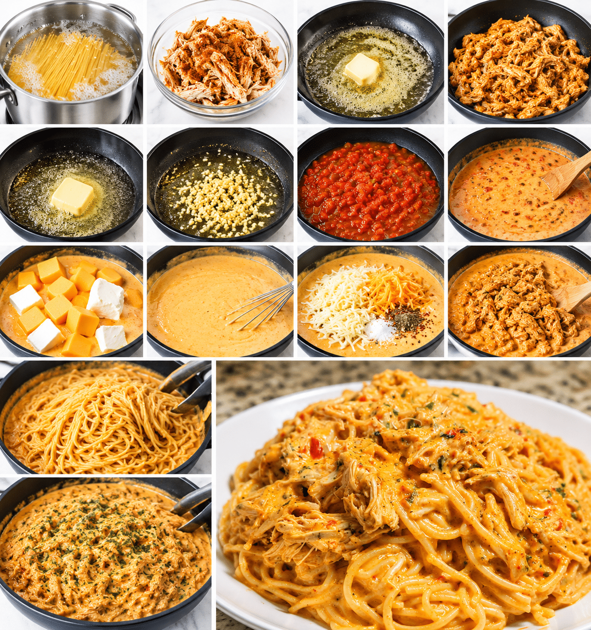 Chicken Spaghetti Loaded with Velveeta