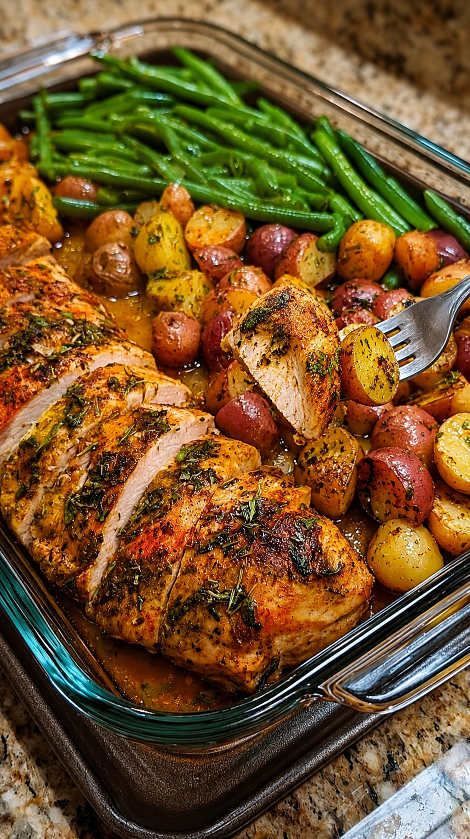 Home 2 Chicken with Garlic Potatoes and Green Beans