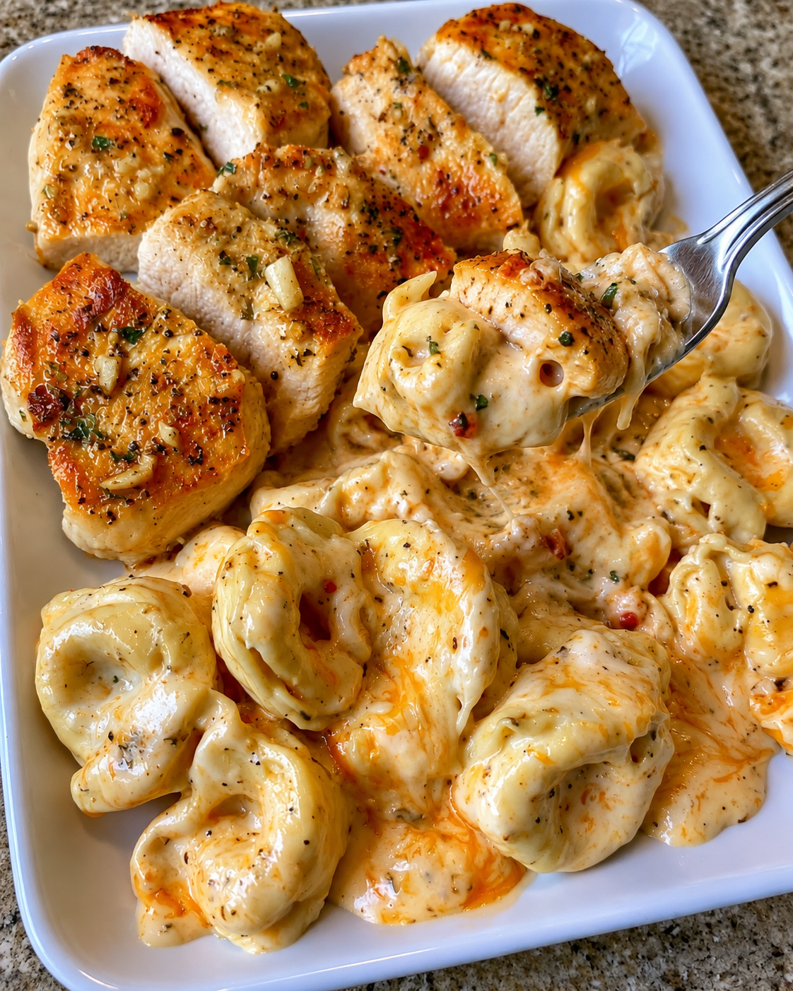 Home 2 Garlic Butter Chicken & Cheese Tortellini