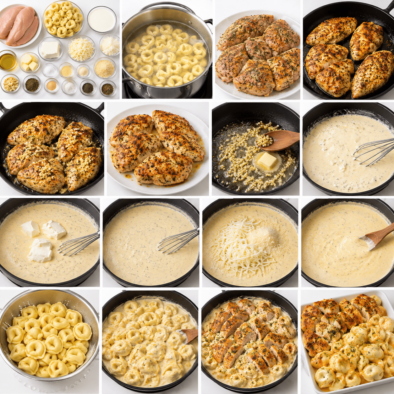 Garlic Butter Chicken & Cheese Tortellini