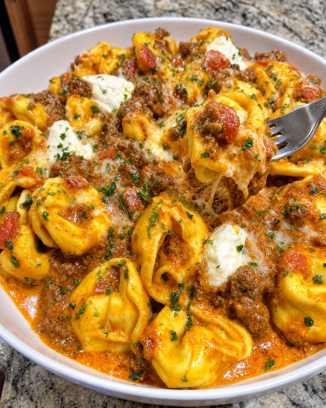 Home 1 Italian Beef Tortellini with Ricotta Parmesan Tomato Cream