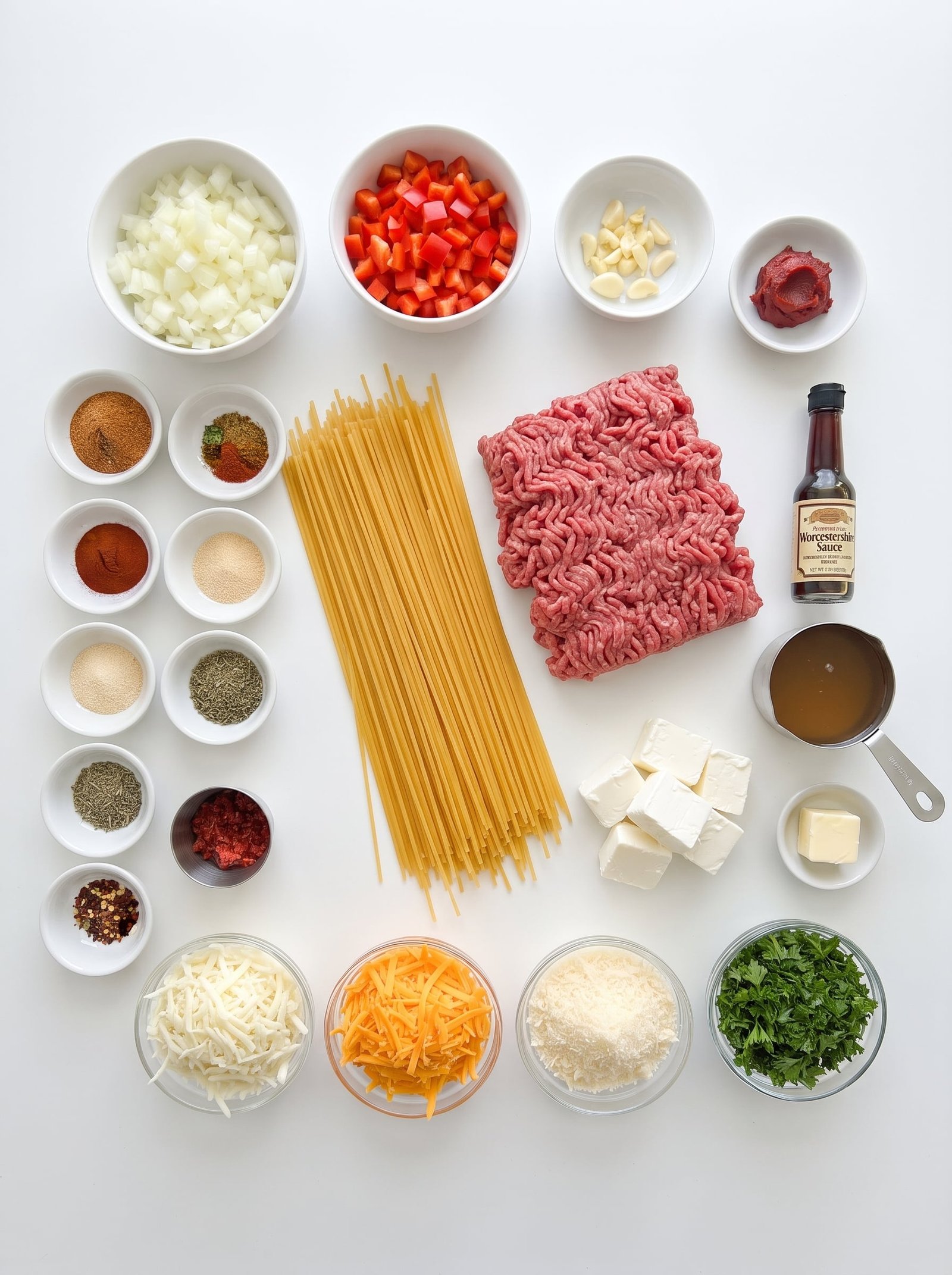 Cajun Beef Spaghetti in Creamy Mozzarella Parmesan Sauce Cajun Beef Spaghetti in Creamy Mozzarella Parmesan Sauce