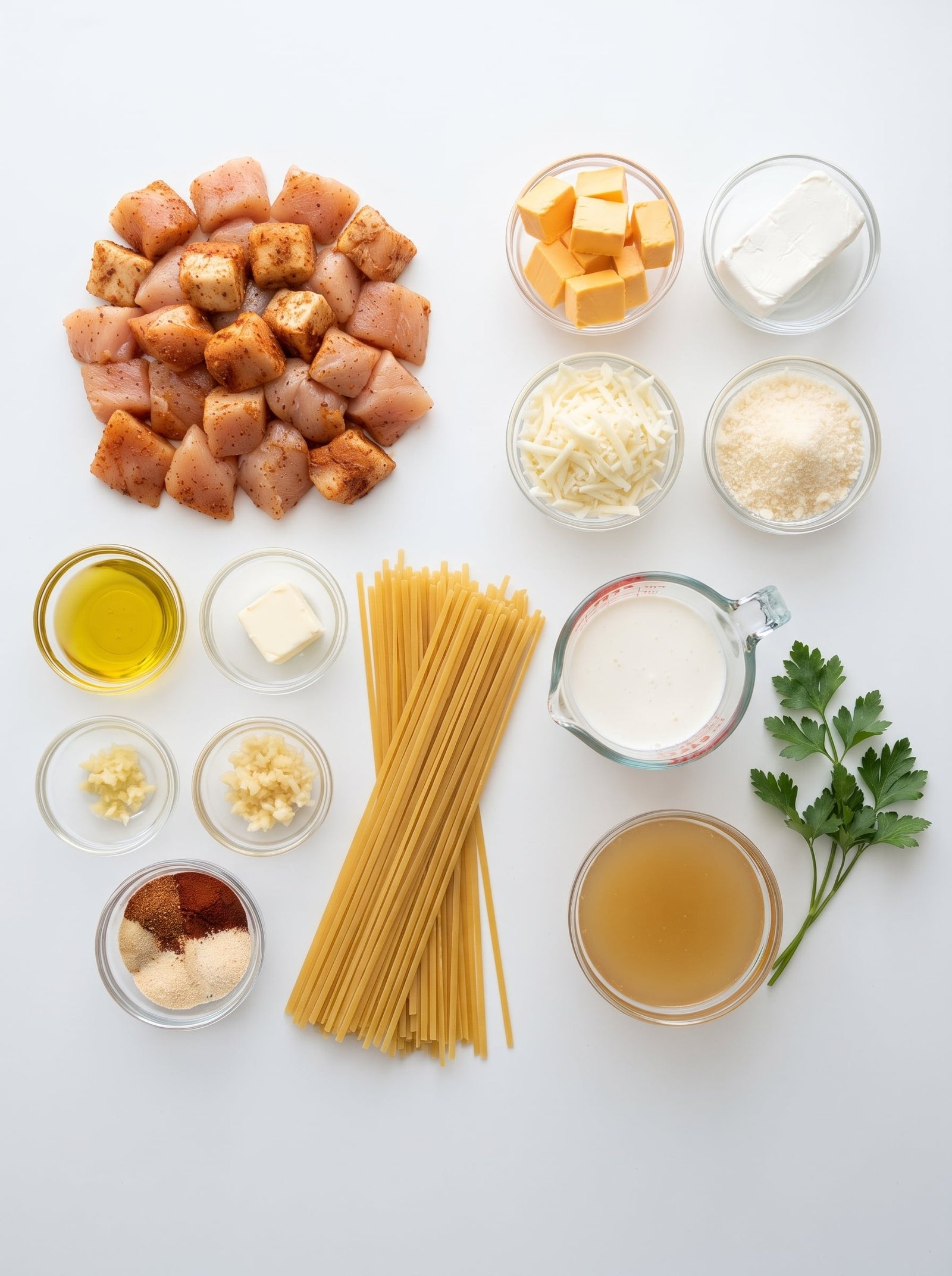Cajun Garlic Butter Chicken Linguine in Velveeta Alfredo
