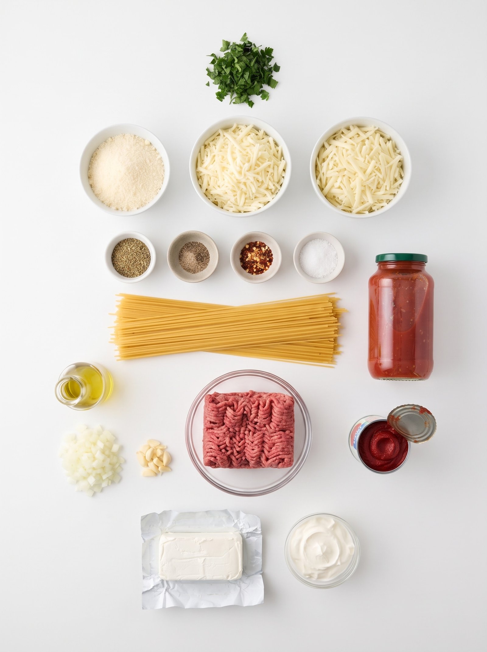 Baked Spaghetti with Beefy Marinara Baked Spaghetti with Beefy Marinara