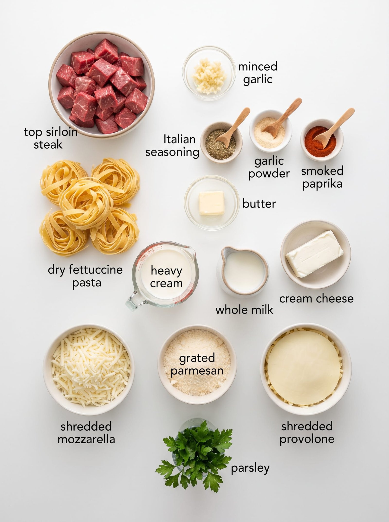 Parmesan Steak Bites with Provolone Fettuccine Parmesan Steak Bites with Provolone Fettuccine
