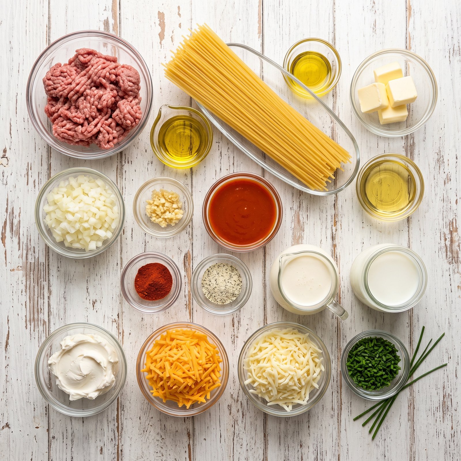 Buffalo Ground Beef Spaghetti in Cheddar Ranch Cream Sauce Buffalo Ground Beef Spaghetti in Cheddar Ranch Cream Sauce