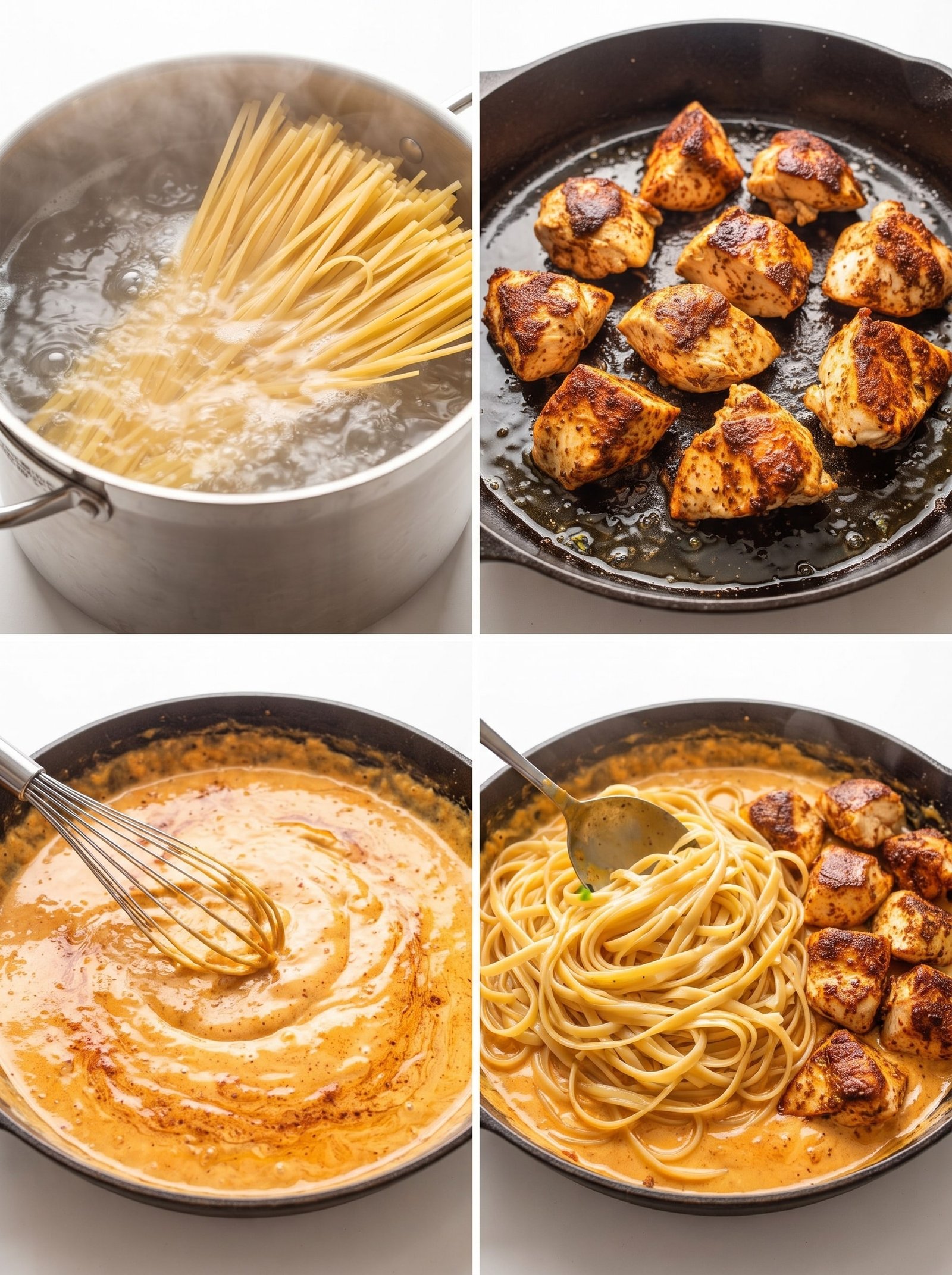 Cajun Garlic Butter Chicken with Creamy Velveeta Linguine