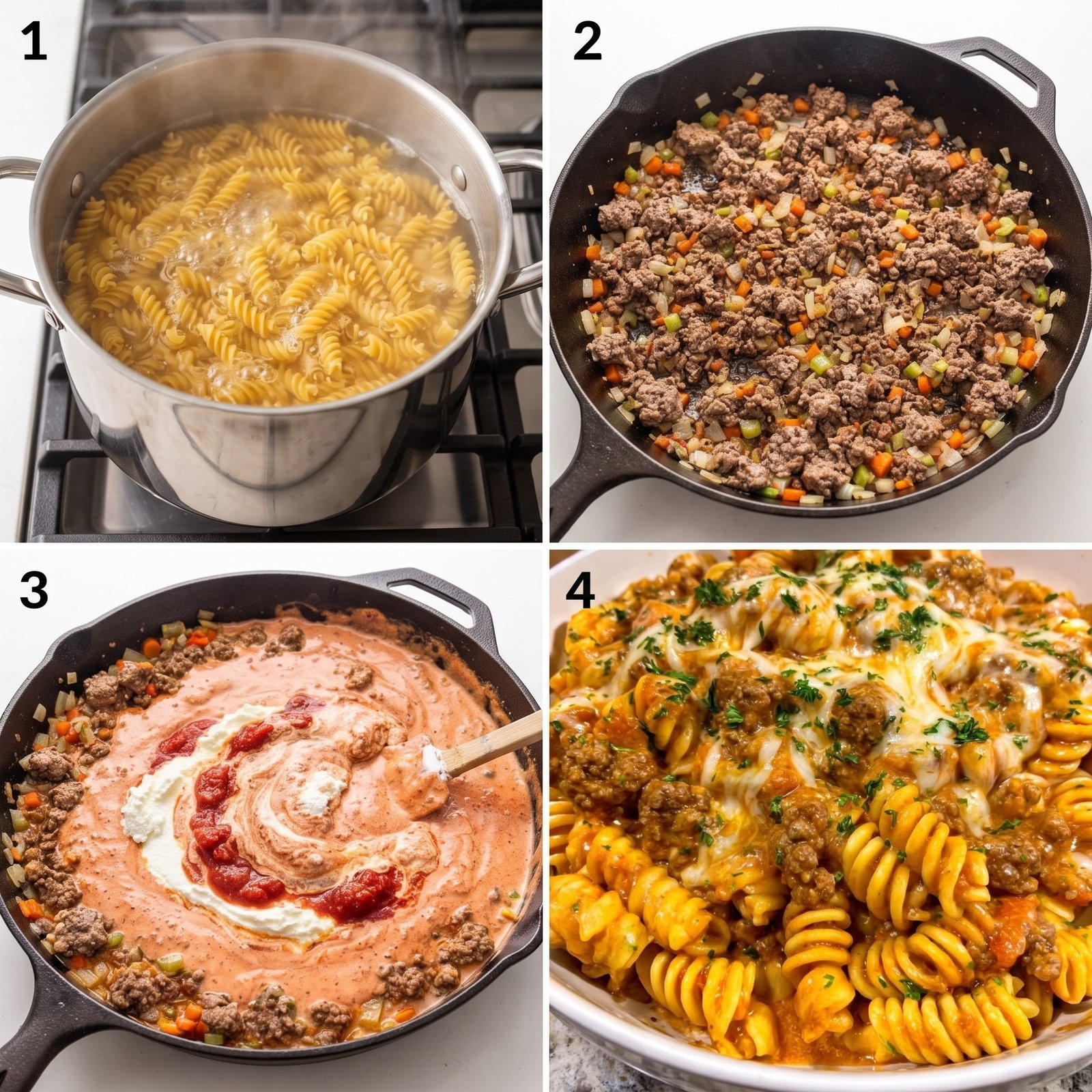 Bolognese Ground Beef Rotini with Ricotta