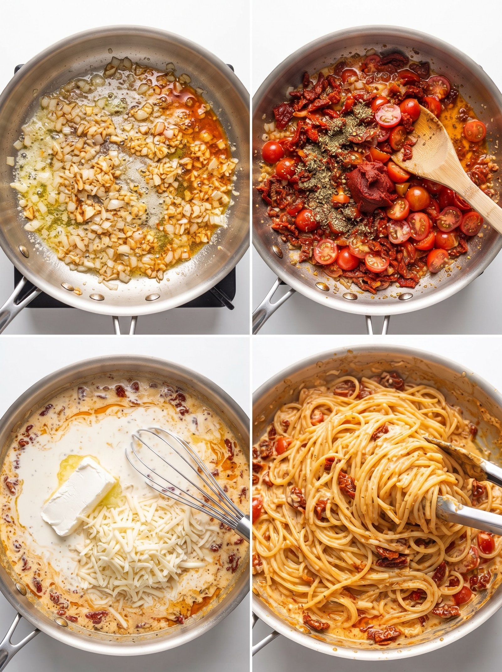 Creamy Sun-Dried Tomato Garlic Spaghetti