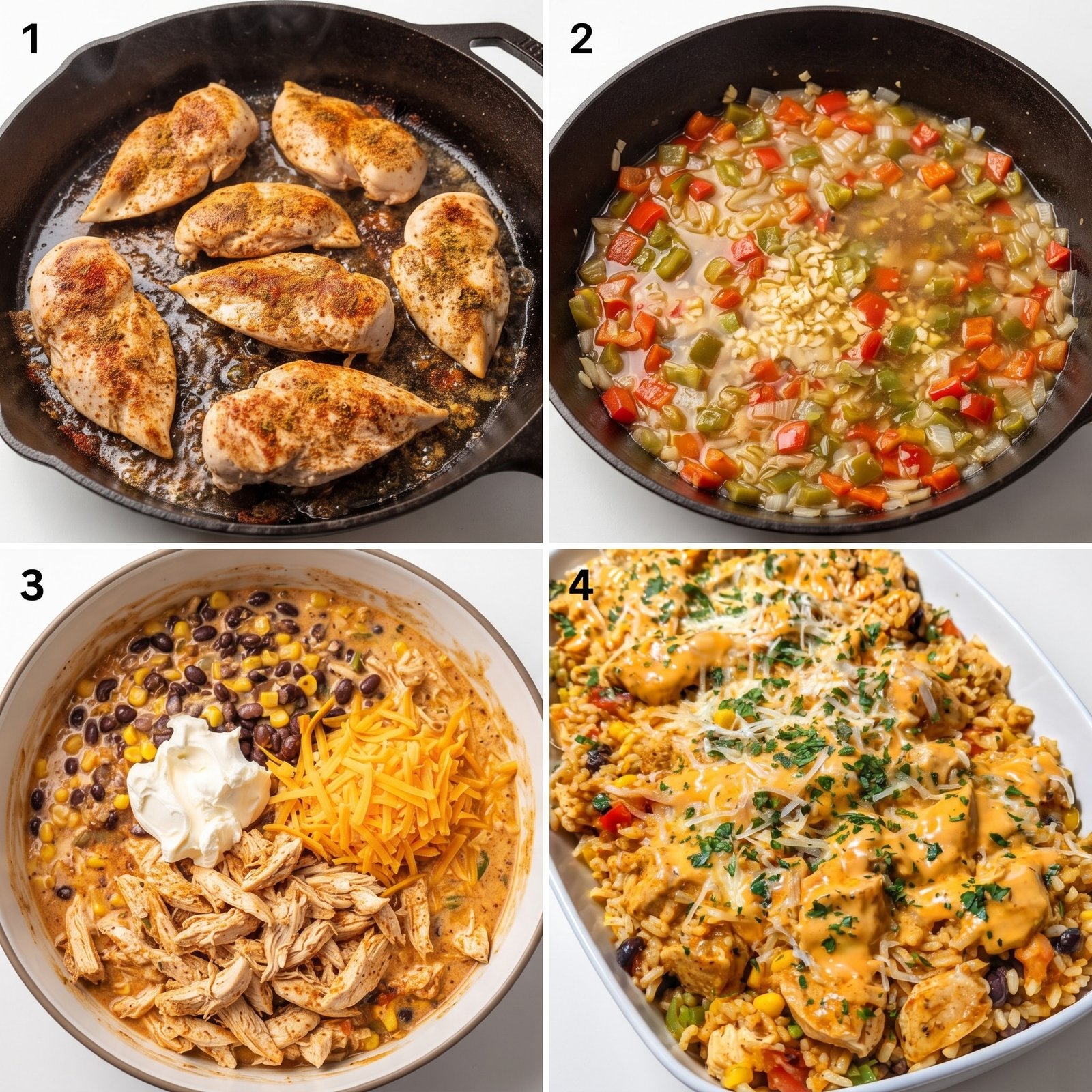 Slow Cooker Creamy Fiesta Chicken Over Buttered Rice