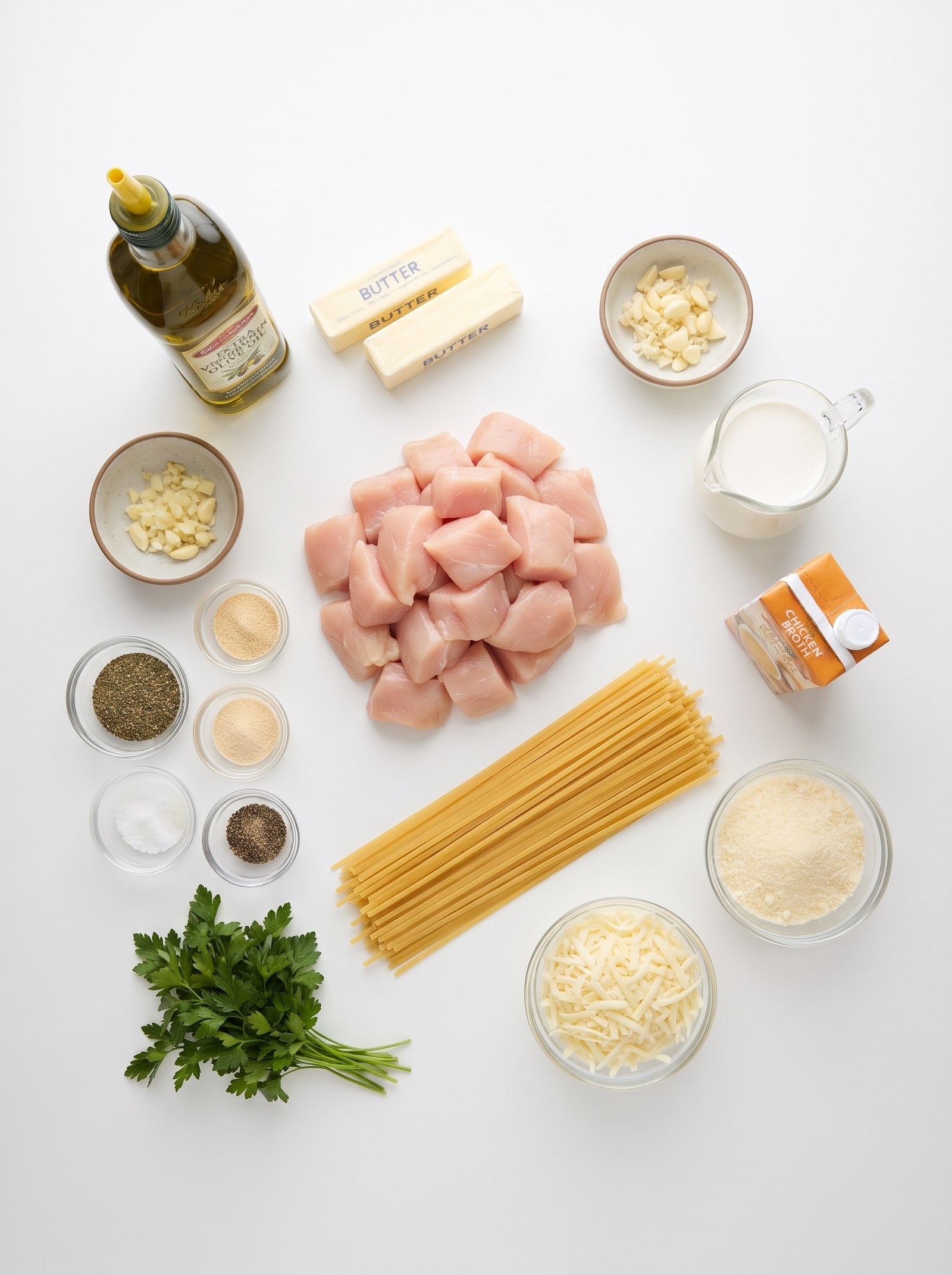 Garlic Herb Chicken with Creamy Parmesan Mozzarella Linguine Garlic Herb Chicken with Creamy Parmesan Mozzarella Linguine