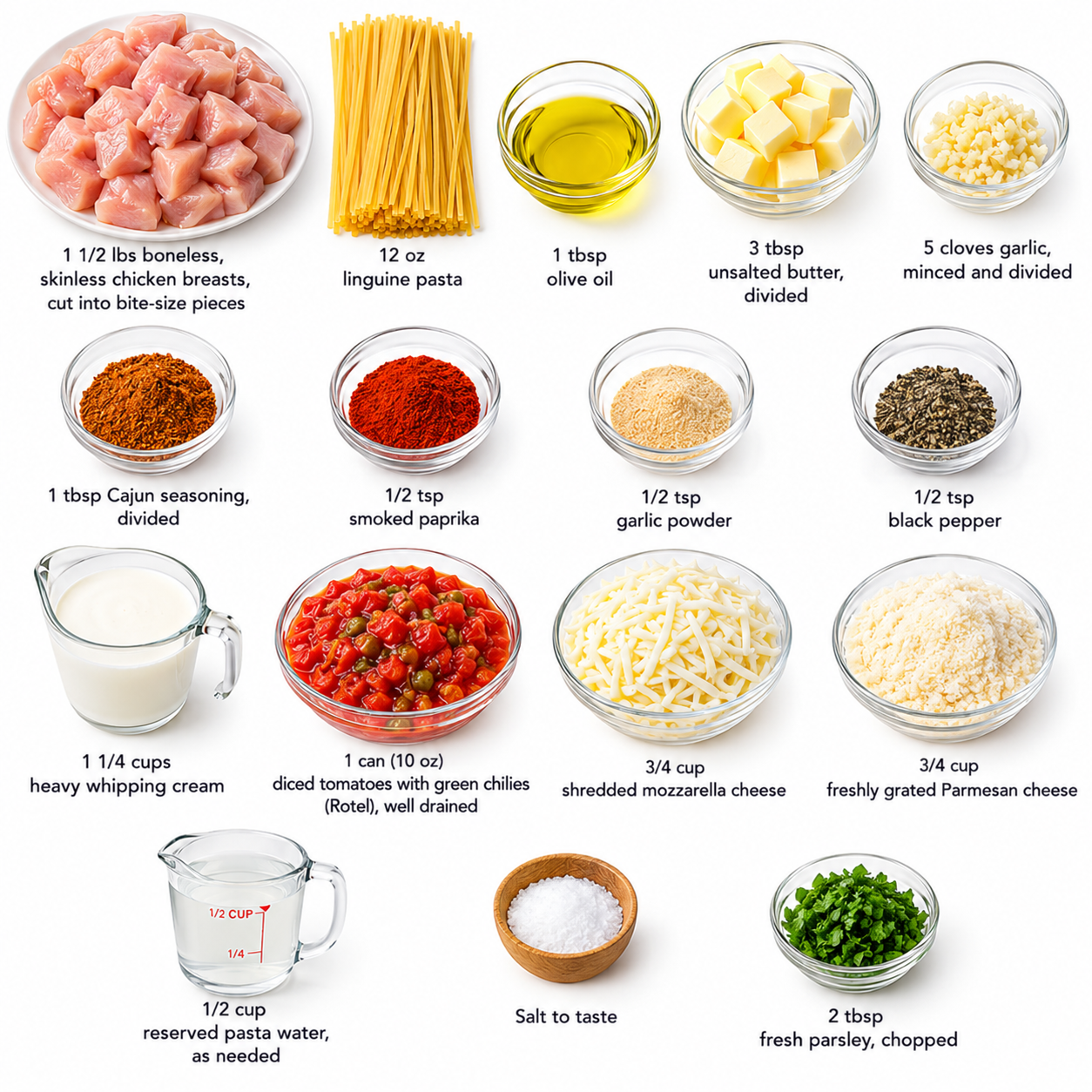 Cajun Chicken with Creamy Cheesy Rotel Linguine Cajun Chicken with Creamy Cheesy Rotel Linguine